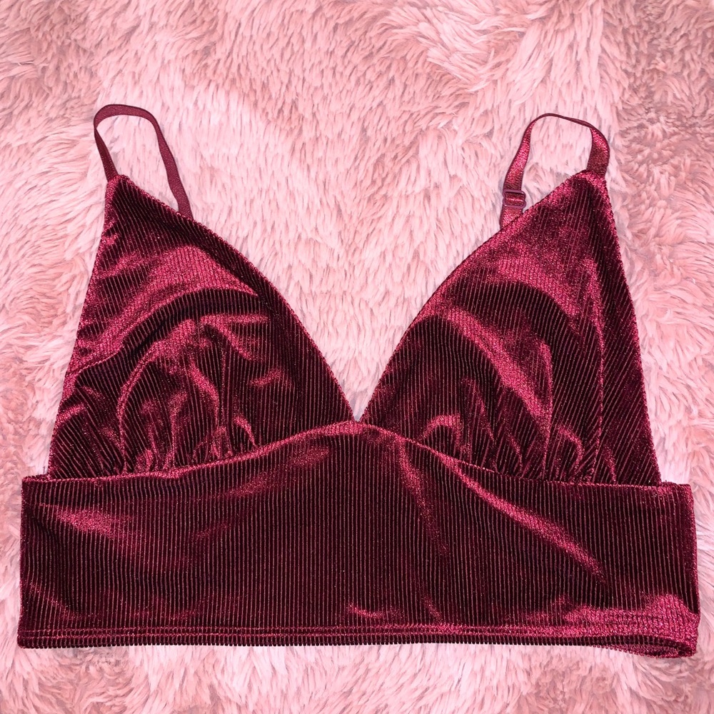 Burgundy Velvet Top